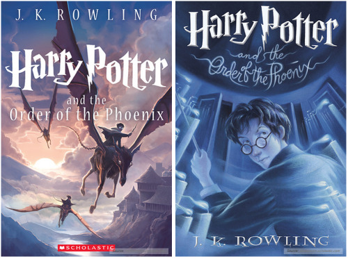 booksbeforebedtime:  buzzfeedgeeky:  The 15th Anniversary Covers of Harry Potter.   I genuinely love both sets of covers! 