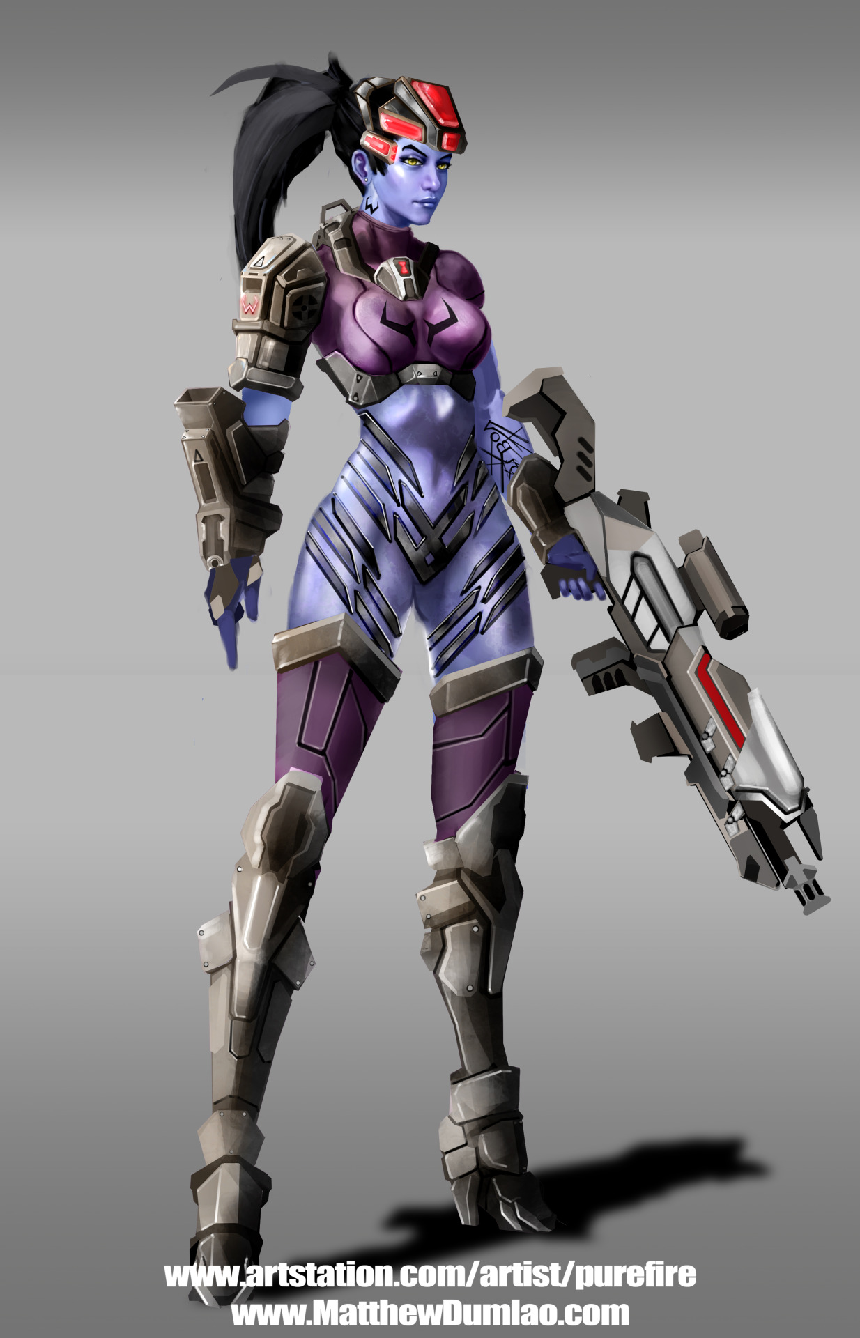 purefire-ru:  Overwatch Widowmaker Fanart Redesign https://www.artstation.com/artwork/5elv8