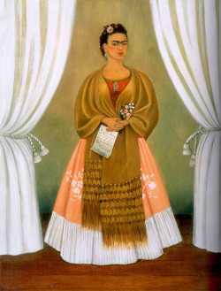 lonequixote: Self Portrait Dedicated to Leon Trotsky (Between the Curtains) by Frida Kahlo (via @lonequixote) 