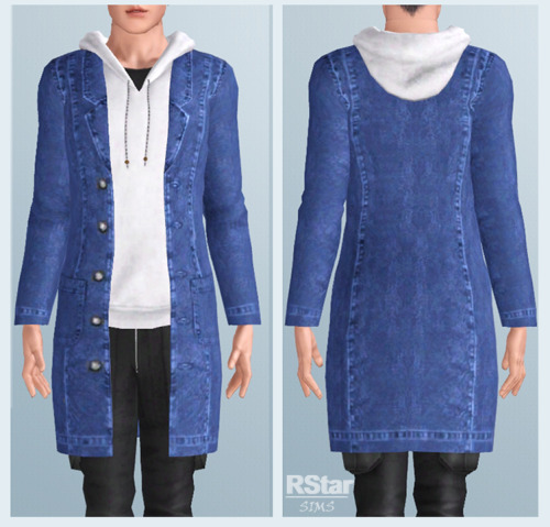 rstarsims3: Ladies have their coat, so why not make one for gentlemen as well?!► Luka Coat with hood