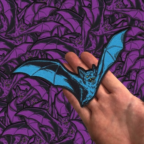 More lovely bats! available in purple, teal, and gold at www.seventhink.com. .....#patch #patchgame