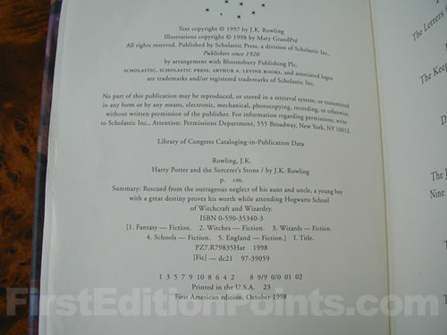 Book with fictitious text and original engravings numbered and signed