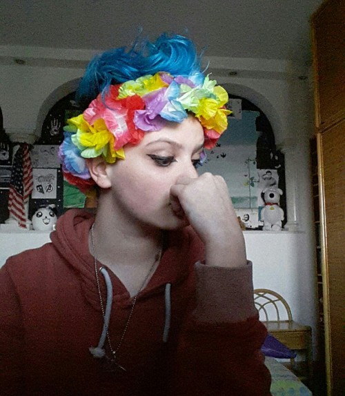 also i dyed my hair blue and i feel like a goddess nbd