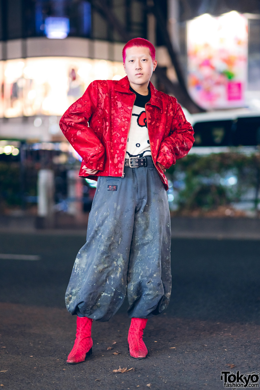 tokyo-fashion:  17-year-old Japanese student Kaoru on the street in Harajuku. He