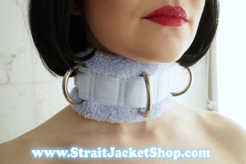 Blue Soft Padded Posture Restraining Collar with Segufix Locks!Great for ABDL fans!Available in our 