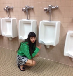 aliencallcenter:  in the boys bathroom of my high school at 11 pm bc they can’t give me a detention when i’ve graduated