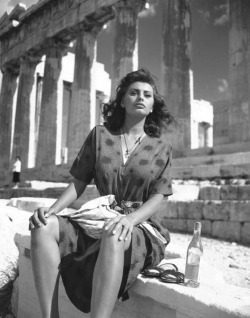 magicofoldies:Sophia Loren at Athens in 1967