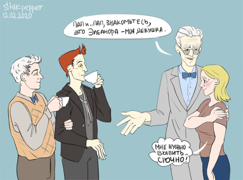 alonesiberianbeast:The great fanart by @star-pepper in which Aziraphale and Crowley are Michael’s pa