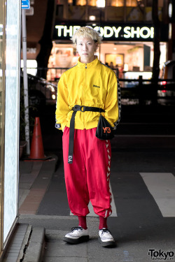 Tokyo-Fashion:  19-Year-Old Daiki On The Street In Harajuku Wearing A Vintage Wilson