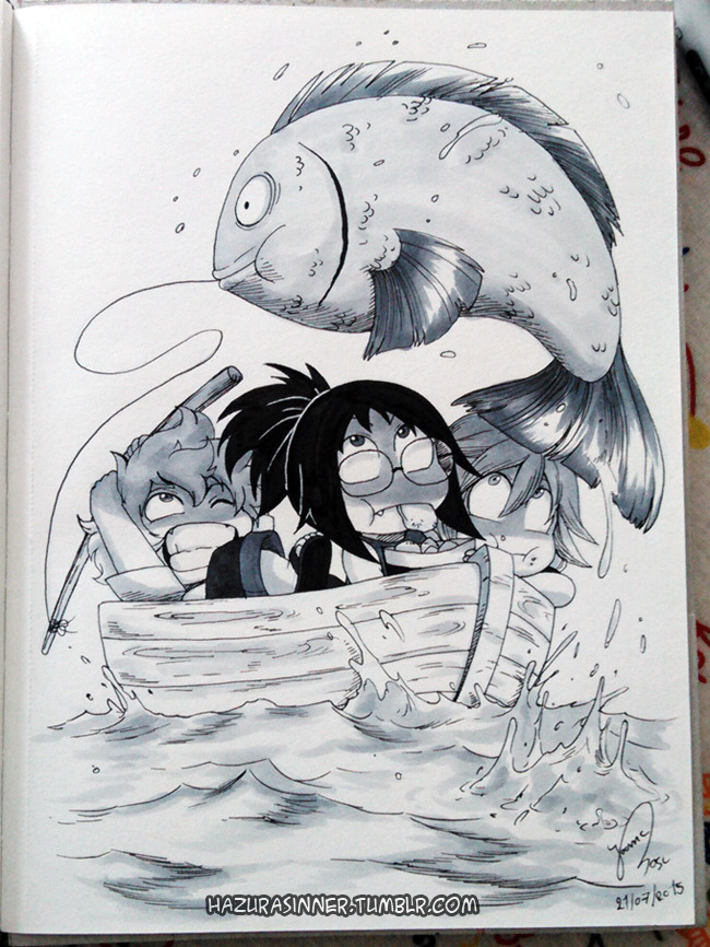 hazurasinner:  Hello everyone! I’m back from my vacation and I bring drawings this