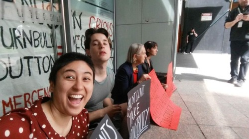 jonnoxvxrevanche: Occupying the department of immigration in Sydney this morning, mimicking similar 