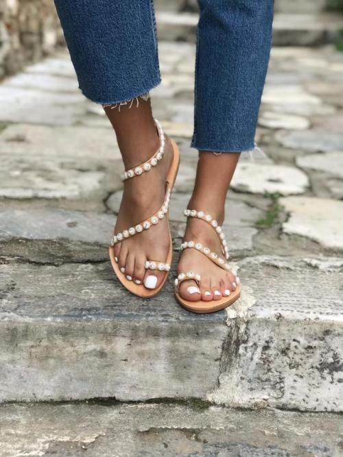 White Pearls Sandals //ChristinaChristiJls