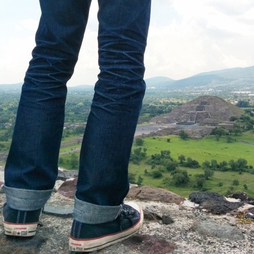 selvedge1:178 #365daysofraw | IG: @selvedge1 Hiked up the Teotihuacan pyramids in my raw denim des