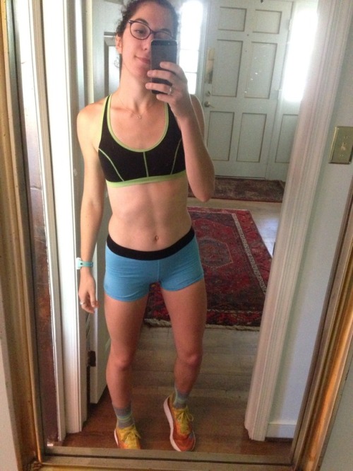 Post-run shenanigans. I sent the right photo to my boyfriend, warning, “You better get used to