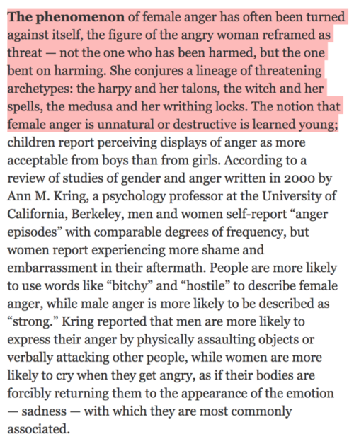 gothhabiba:  neoyorzapoteca: Leslie Jamison, “I Used to Insist I Didn’t Get Angry. Not Anymore.” [image text: “The phenomenon of female anger has often been turned against itself, the figure of the angry woman reframed as threat — not the one