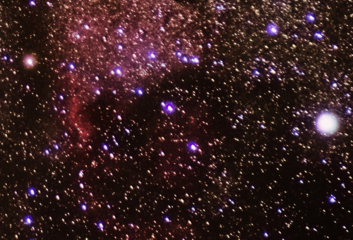 Milky Way near Deneb (top). North America Nebula (Bottom)  - from Suffolk, 85mm Contax05-08-201