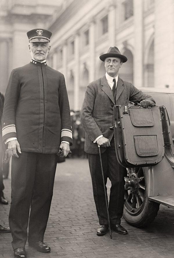indypendenthistory:  Franklin Delano Roosevelt with Admiral Sims. It was taken in