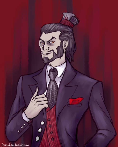 I was bored and ofc I drew my version of unmasked Zed in a suit. Now I slapped some color on it and 