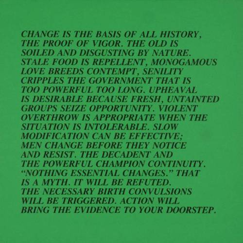 minaturegolftheory:  Inflammatory Essays by Jenny Holzer, 1979-82 I first happened upon Jenny Holzer’s Inflammatory Essays on a street in the Lower east Side, where they belonged, wheat pasted on the plywood covering over a construction site, not