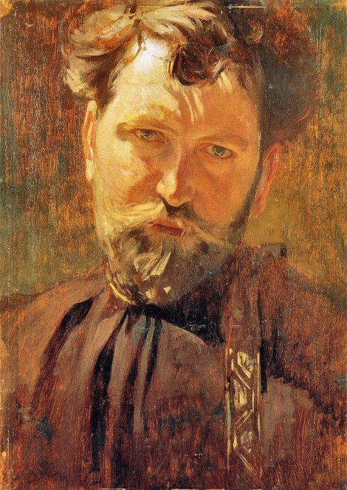 mrdirtybear: ‘Self Portrait’ by popular Art Nouveau painter Alphonse Mucha. See his ouvr