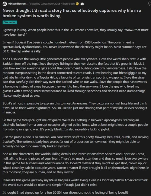 An Iraqi Gamer's Beautiful Review Of Disco Elysium