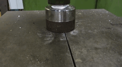 Watch: A Hydraulic Press Causes A Piece Paper Folded 7 Times To Explode Into Pieces.