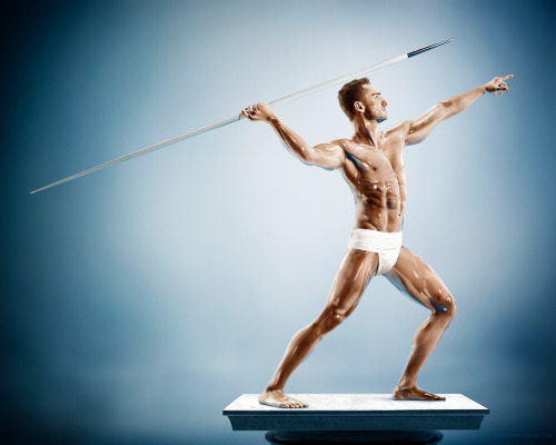 Sculpture Athletes Recreation some of the most classic athlete statues from antiquity with glass/por