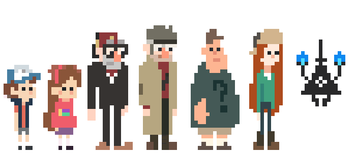 qwertyprophecy: Pixel Pines I got an inexplicable urge to try out pixel art. It’s actually rea
