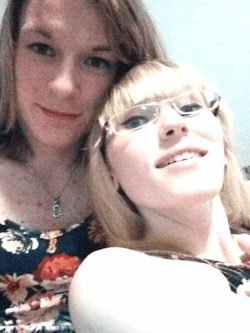 marumechanism:  Here’s a fun gif because I can’t think of any good names after all. Did you know, a bajillion tumblr names are taken with almost blank or dead tumblrs…?  This is from when my girlfriend and I decided to wear the same dress together.