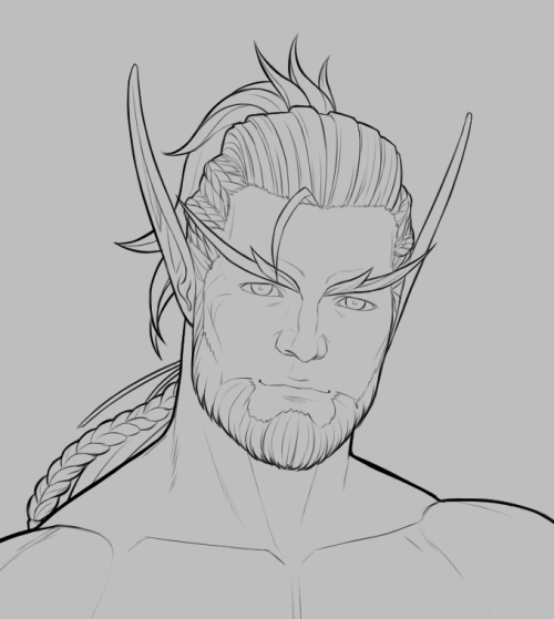 Working on Kel’s lines but decided to change his face ayy. Love how he looks tho