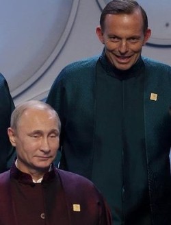 Putin and the PM of Australia at APEC yesterday