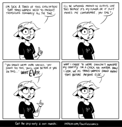 peachfuzzcomics:  PeachFuzz #102: Not Femme Enough Passing for safety is one thing, but there are simply some transwomen like me who just don’t like to wear femme stuff all the time! :)  “Peach Fuzz” is a Patreon-funded comic strip supported by