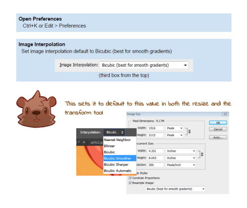 groundlion:  mylittledoxy:  Please support me so I may continue making tutorials and guides for everyone! https://www.patreon.com/doxydoo?ty=h  HEAD’S UP ARTISTS THAT RESIZE IN PHOTOSHOP. This really saved my life. I’d noticed that gross halo around