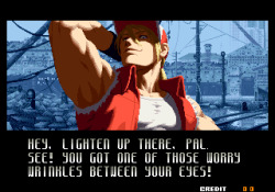 Bison2Winquote — - Terry Bogard to Bob Wilson, Fatal Fury 3: Road