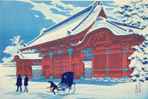 jibadojo: The Red Gate at Hongo in Clear Weather after Snow - 雪晴（本郷赤門）