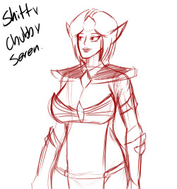 I’m Tired From You Know. Not Sleeping. But Here Is My Sketches At A Chubby Seren