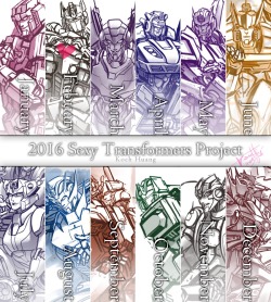 cataradical:  koch43:    《2016 Sexy Transformers Project》So….here are all 12 character of my Sexy TF Project, this also will become a desktop calendar just like the 2015 one. I’m not sure which date it will be completed but, of course, will