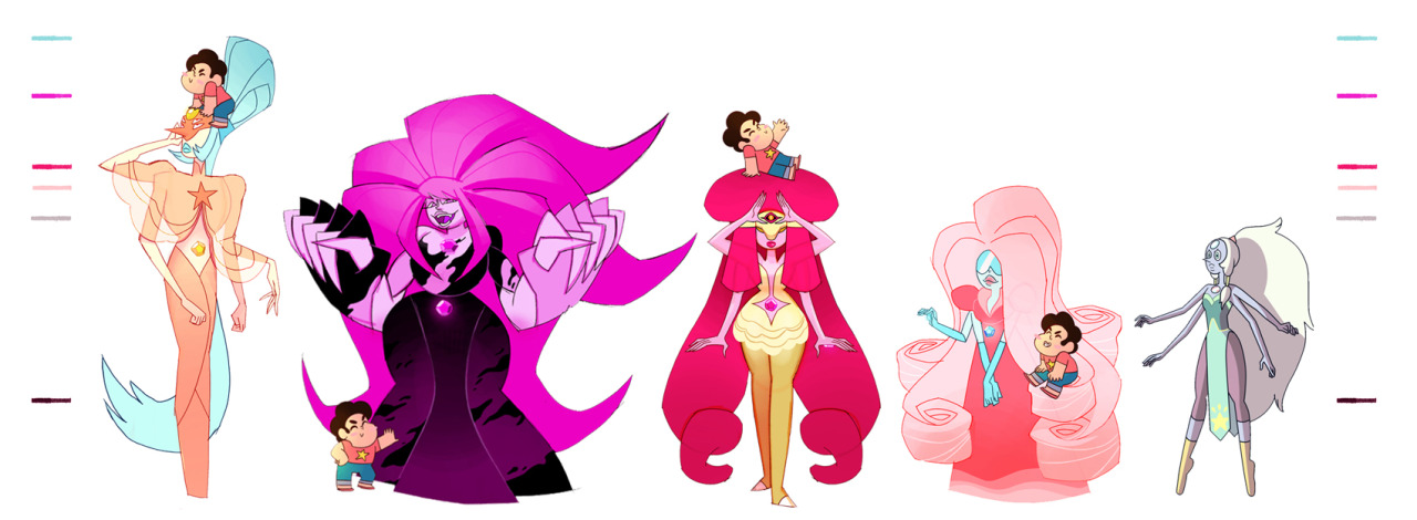 dou-hong:  Rose Quartz fusions!I don’t have names for these guys, any suggestions?