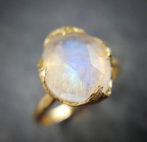 swoodthis:jillithe:sosuperawesome:Partially Faceted and Uncut Gemstone Rings Angeline Crowder Bo