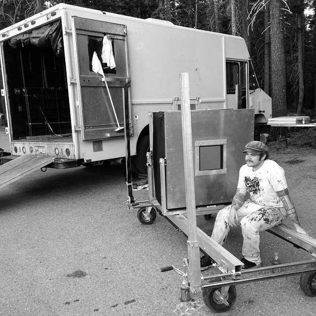 @will_eichelberger sitting on our camera taking a much needed break. he’s been working on Silver and light and his home personal art projects. He likes to describe this as college hours. It’s interesting looking at this picture and realizing that he...