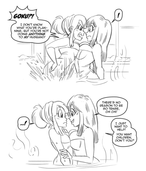 funsexydragonball:Yeah, Chichi! Stop being so tense! Dragon! for my first wish!~