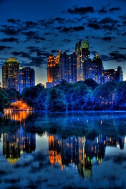 crescentmoon06:  Midtown Atlanta from Piedmont Park.   