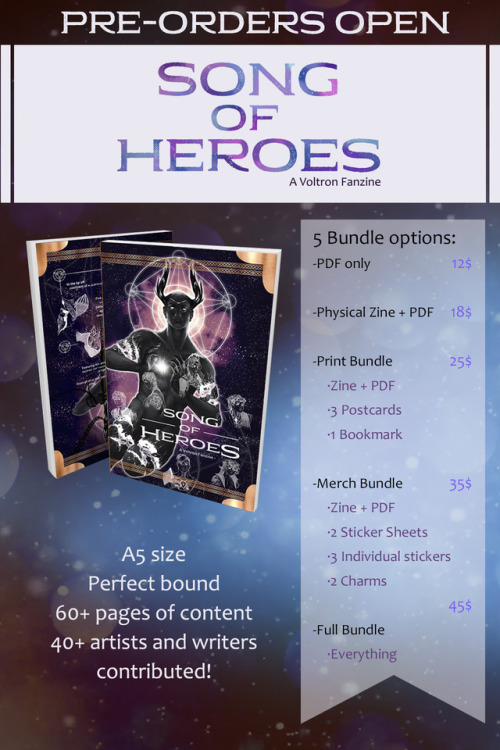 vldaustoryzine: Pre-orders for Song of Heroes: A Voltron Fanzine are open! STORE LINK Set in the fan