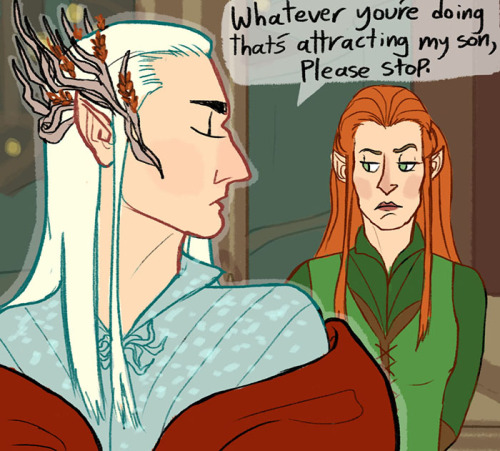 hattedhedgehog:Inspired by Ewebean’s animation.Tauriel doesn’t take shit from anyone.&am