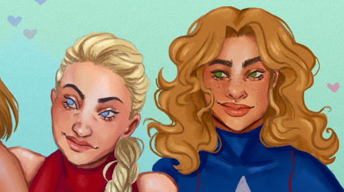 lomakes:DC’s Blonde Brigade! I wanted to draw them all together in an effort to make them look diffe