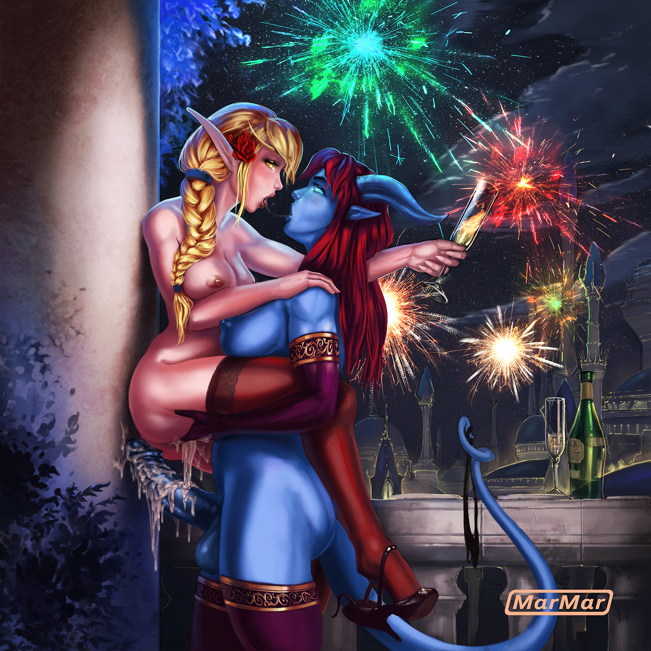 New WoW Commission finished, 2 students of the cultural exchange program celebrate