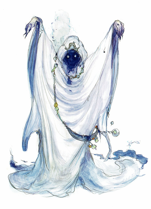 thevideogameartarchive:Artwork of a Ghost, from ‘Final Fantasy VI’.