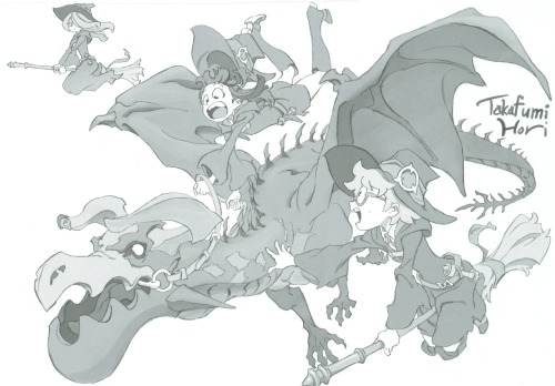 as-warm-as-choco:Little Witch Academia (リトルウィッチアカデミア) illustrations from the Creator&rsquo