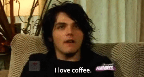 gerard way just drinking and talking about coffee