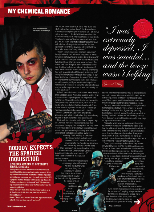 MCR For Metal Hammer Issue #138, April 2005 #Revenge20